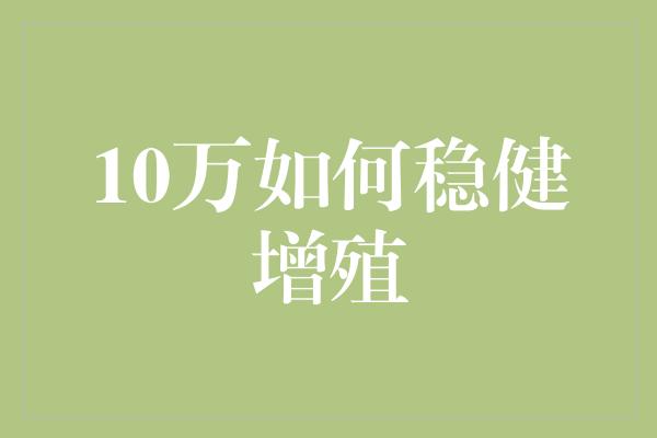 10万如何稳健增殖