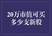 20万市值可买多少支新股？——新股申购策略与实践