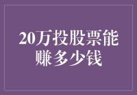 投资股票的策略与风险：20万元如何实现收益最大化？