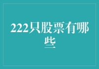 222只股票：构建一个多元化的投资组合