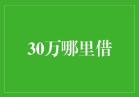 30万贷款何处寻？——理性的理财选择与分析