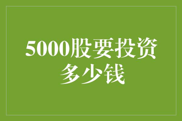 5000股要投资多少钱