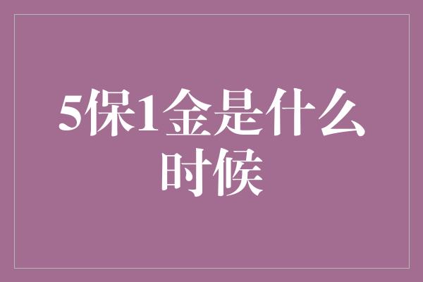 5保1金是什么时候