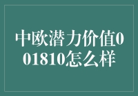 中欧潜力价值001810：寻找理财界的隐藏版宝可梦