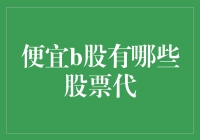 便宜b股大盘点：那些被遗忘了的B股们