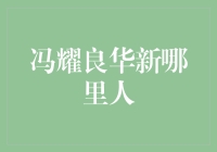 冯耀良华新是哪里人？——揭秘中国金融界的新星