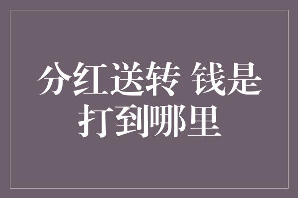 分红送转 钱是打到哪里