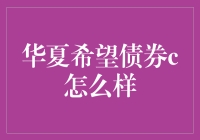 华夏希望债券C：稳健投资之选