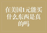 在美国家中1元能买到的真实商品：实惠的选择还是微不足道的存在？