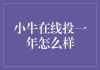 小牛在线投一年怎么样？看我如何用一场奇妙之旅来解答你