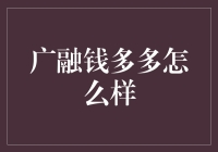 广融钱多多：创新金融服务平台的综合评估