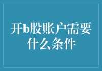 想玩转B股？先看看这几条你够不够格！