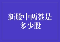 新股申购中的两签意味着多少股？