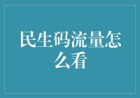 民生码流量怎么看？新手的指南来了！