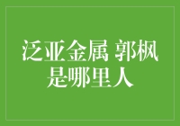 郭枫是个啥？泛亚金属里的江湖高手？揭秘郭枫是哪里人