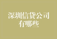 深圳信贷市场综览：探寻深圳信贷公司的多样选择