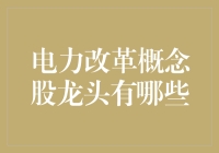 电力改革概念股龙头大揭秘：我们是谁，我们在哪？