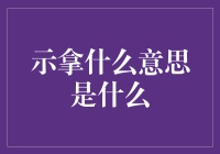 示拿什么意思是什么