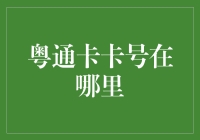 粤通卡卡号在哪里：深入解读粤通卡使用指南