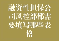 填表大作战：融资性担保公司的风控秘密