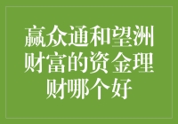 赢众通还是望洲财富？资金理财怎么选？