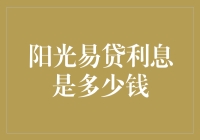 阳光易贷利息的详细解析：构建你的理智财务规划