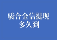 骏合金信提现到账解析：快速尽享金融服务体验